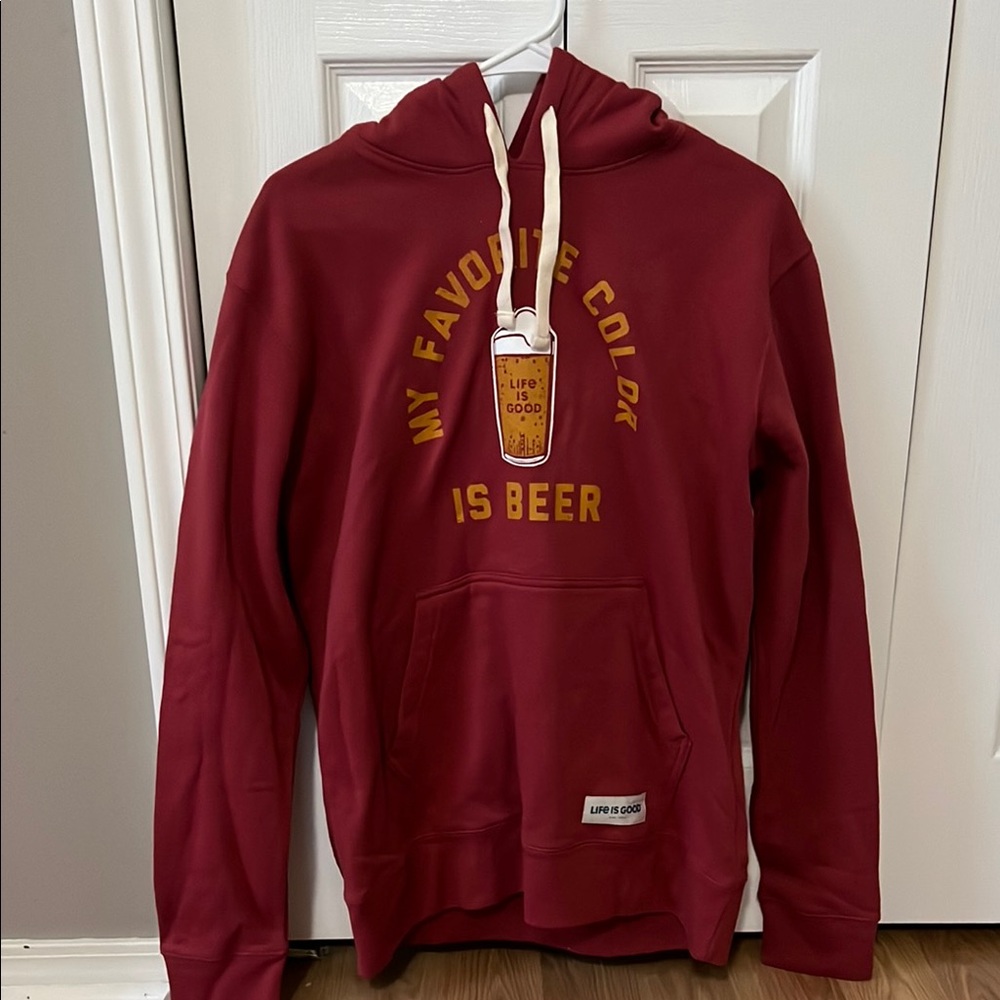Life Is Good Cozy Red Sweatshirt